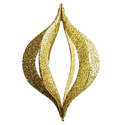 Елочная фигура Сосулька складная 3D, 51 см, цвет золотой 502-321
