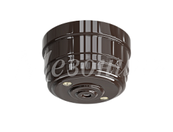 Корпус розетки потолочной пластиковый, D70x40, цвет - коричневый, серия УСАДЬБА, ТМ МЕЗОНИНЪ GE30811-04