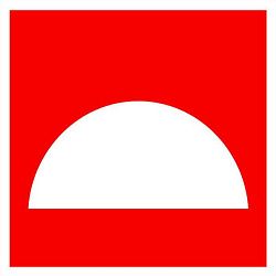 Знак наклейка F06 "Место размещения нескольких средств противопожарной защиты" (200x200) фотолюминесцентный EKF an-f-06-f