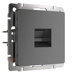 Розетка Ethernet RJ-45 (графит рифленый) Werkel W1181004