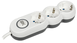 Удлинитель У03В 3 места с заземлением 3м 3х1,5мм2 16А/250В UNO IEK WYP53-16-03-03-ZK