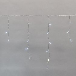 Гирлянда светодиодная Айсикл (бахрома) 10х0,6м, с эффектом мерцания, прозрачный провод, IP44, 230В, диоды БЕЛЫЕ, 238LED NEON-NIGHT 255-545