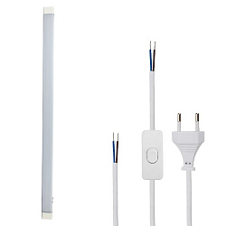 Комплект Светодиодный линейный светильник REXANT СПО 110 ОПАЛ 55 Вт, 185-265 В, IP20, 5225 Лм, 4000 K нейтральный свет + Сетевой шнур с выключателем 607-021-1