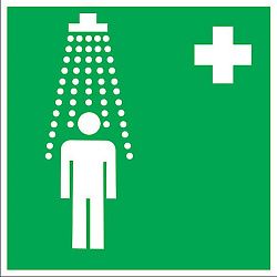 Знак наклейка EC03 "Пункт приема гигиенических процедур (душевые)" (200x200) EKF an-ec-03