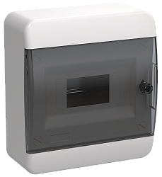 TEKFOR Корпус пластиковый ЩРН-П-8 IP41 черная прозрачная дверь IEK TF5-KP12-N-08-41-K01-K03