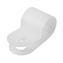 Скоба под винт 9мм, белая (50 шт/уп) REXANT 07-4409