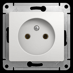Розетка 1-м СП Glossa 16А IP20 без заземл. механизм бел. SE GSL000141 275151