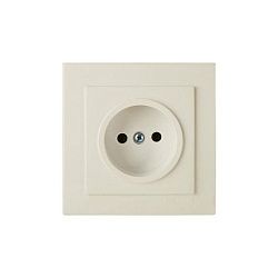 Розетка 1-местная RS16-131-Б скрытой установки Белая 16А, IP20 без заземляющего контакта RS16-131-Б