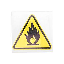 Наклейка знак пожарной безопасности «Пожароопасно» 150х150х150 мм REXANT 55-0020