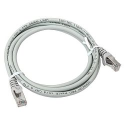 Патч-корд TERACOM PRO Cat.6 экран. FTP LSZH серый (2,0м) TRP-6FTP-LSH-2M-GY