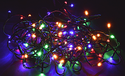 LIGHTING Гирлянда нить 10м 100 светодиодов RGB IP20 зеленый шнур 1,5м 230В контроллер 8 сцен IEK LGDB110-3-100-10-G-S-20