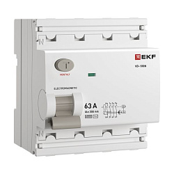 ВДТ ВД-100N 4P 63А 300мА AC эл-мех 6кА PROXIMA EKF E1046M63300