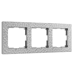 Рамка на 3 поста Hammer (серебряный) Werkel W0032406