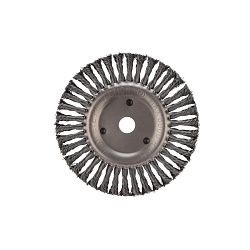 Щетка дисковая для УШМ, крученая стальная проволока, 200мм, отв. 22,23мм KRANZ KR-91-1247