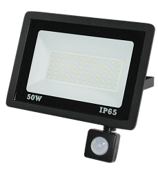 Прожектор светодиодный с датчиком 50Вт, 4000лм, 5700K, IP65 DEKRON AN1271-0008