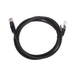 Патч-корд U/UTP, CAT 5e, RJ45-RJ45, 26AWG, LSZH, черный, 2м REXANT 02-0102-2