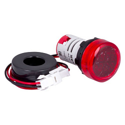 Индикатор значения тока и напряжения красный ED16-22AVD 100А EKF в комплекте с трансформатором тока ed16-22avd-r