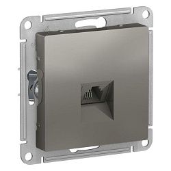 Розетка телефонная 1-м СП AtlasDesign RJ11 механизм сталь SE ATN000981 1240511