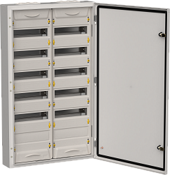 TITAN 5 Корпус металлический ЩРн-144 (2х72) 960х570х140мм IP54 серый (одна дверь) IEK TI5-50-N-2X072-54-7035