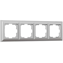 Рамка на 4 поста Fiore (серебряный) Werkel W0042206