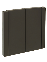 FORTE&PIANO Выключатель 2-клавишный проходной 10А FP307 серый IEK FP-V22-0-10-1-K03