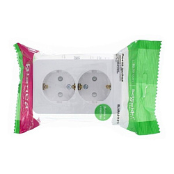 Розетка 2-м ОП Blanca 16А IP20 250В с заземл. защ. шторки с изолир. пластиной бел. SE BLNRA011211 1210466