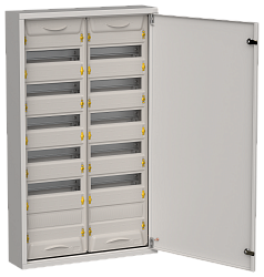 TITAN 5 Корпус металлический ЩРн-144 (2х72) 960х570х140мм IP31 серый (одна дверь) IEK TI5-50-N-2X072-31-7035