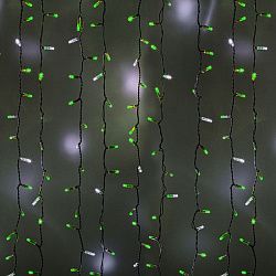 Гирлянда светодиодная Занавес 2х1,5м 360 LED ЗЕЛЕНЫЙ белый ПВХ IP65 эффект мерцания 230В блок в комплекте NEON-NIGHT 235-226