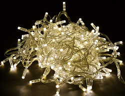 LIGHTING Гирлянда нить 20м 200 светодиодов теплый белый свет IP44 прозрачный шнур 3м 230В контроллер 8 сцен IEK LGDU111-1-200-20-T-S-44