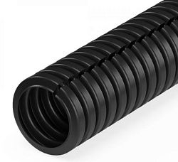Труба гофрированная ПП безгалогенная (HF) разрезная черная dвн 5,0 мм, dнар 7,2 мм (250м/уп) Промрук PR02.0362