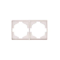 Рамка ROUND 2-постовая перламутр KRANZ KR-78-0752-1