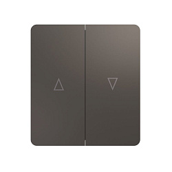 Выключатель ROUND 2 кл для жалюзи возвратный 10А с/у титан KRANZ KR-78-0711-2