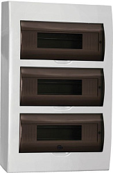 Корпус пластиковый БЕЛЫЙ ЩРН-П-36, черная прозрачная дверь IP41 GENERICA MKP12-N-36-41-G