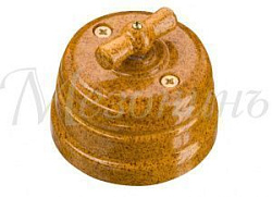 Art-Decor Выключатель ретро фарфоровый проходной на 2 положения в компл с подъемной рамкой 10А 2 GE70404-43