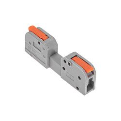 Клемма СМК 222-421R проходная разъемная 1 полюс серая 0,2-2,5/4мм² (50 шт/уп) REXANT 07-5261