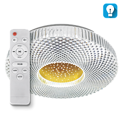 Светодиодный светильник LUMIN'ARTE CLL55 VIOLET 70W 3000-6500К RGB, 490х83мм, IP20 с ПДУ + приложение ILink CLL55