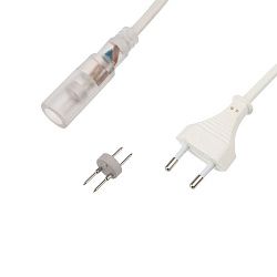 Установочный набор для дюралайта 2W ∅10мм (коннектор с иголкой, выпрямитель, заглушка), до 100м 124-021-3