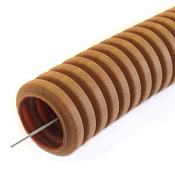 Труба гофрированная ПВХ легкая 350 Н бук с/з d16 мм (25 м/уп) Промрукав PR01.0035