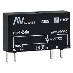 Реле твердотельное однофазное RTP 2 А, для разъема РM slim 23/1 EKF rtp-1-2-da