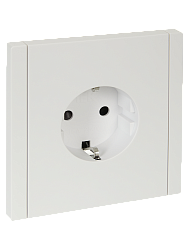 FORTE&PIANO Розетка 1-местная с заземлением с защитными шторками винтовое крепление 16А FP215 белый IEK FP-R14-16-K01