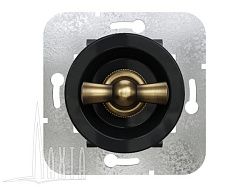 Выключатель проходной, скрыт,уст,, цвет - чёрный/бронза Лахта "СенатЪ" GE35404-0536