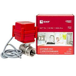 AquaExpert 220V Шаровой кран с электроприводом 3/4 дюйма EKF AquaExpert-valve-3/4