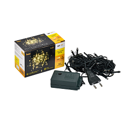 LIGHTING Гирлянда нить 5м 50 светодиодов теплый белый свет IP20 зеленый шнур 1,5м 230В контроллер 8 сцен IEK LGDB110-1-050-05-G-S-20