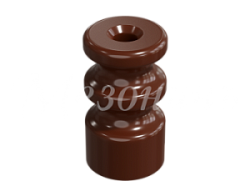 Изолятор фарфоровый двойной для наружного монтажа витой электропроводки, цвет -коричневый,  (20 шт/у GE70225-04