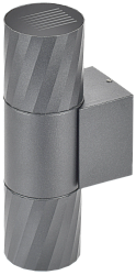 LIGHTING Светильник уличный 5221 настенный под лампу 2хGU10 IP65 серый IEK LT-UBU0-5221-GU10-2-K03
