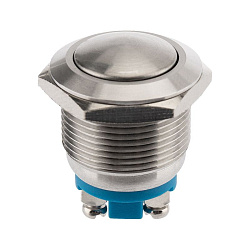 Кнопка антивандальная Ø19 Б/Фикс (2с винт) OFF-(ON) сфера (PBS-28В, A19-A2) REXANT (в упак. 1шт.) 06-0357-B