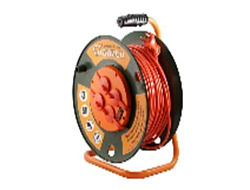 Удлинитель силовой на катушке GLANZEN 4 гн. ПВС 3х1,5 IP44 арт. EB-50-007 EB-50-007