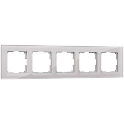 Рамка на 5 постов Favorit (дымчатый,стекло) Werkel W0051117