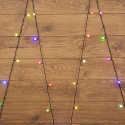 Гирлянда Шарики Ø15мм, 5м, темно-зеленый ПВХ, 30 диодов, цвет RGB 303-539