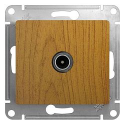Розетка телевизионная оконечная TV 1-м СП Glossa 1дБ механизм дерево дуб SE GSL000591 288571